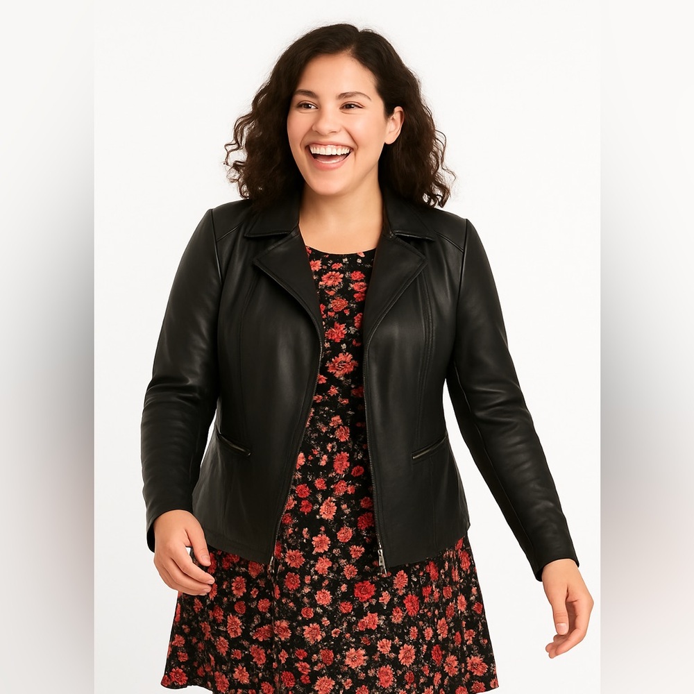 Columbia Black Leather Jacket for Women